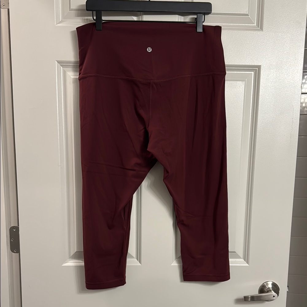 Lululemon Burgundy High-Waisted Leggings